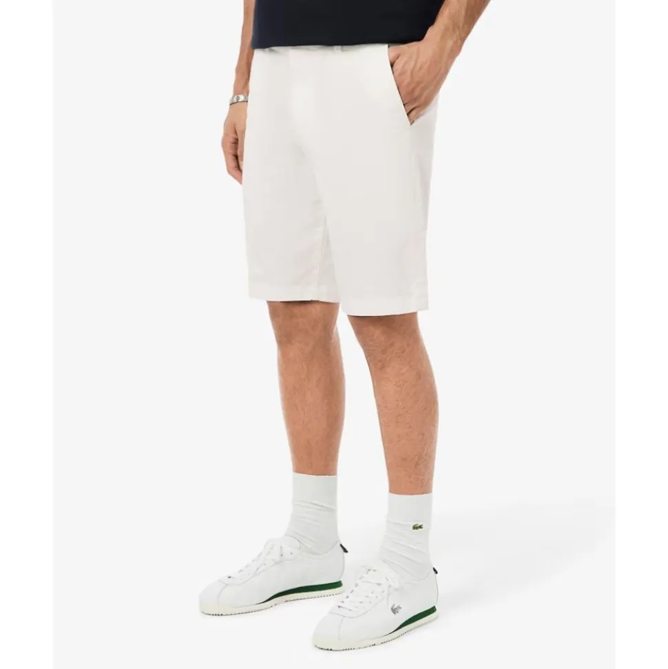 Stretch Twill Chino Shorts Herre Hvit