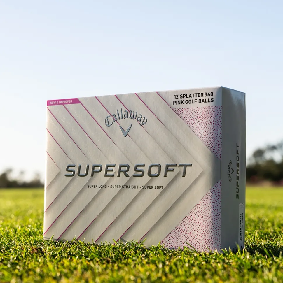 Supersoft Splatter 360 Golfball Rosa