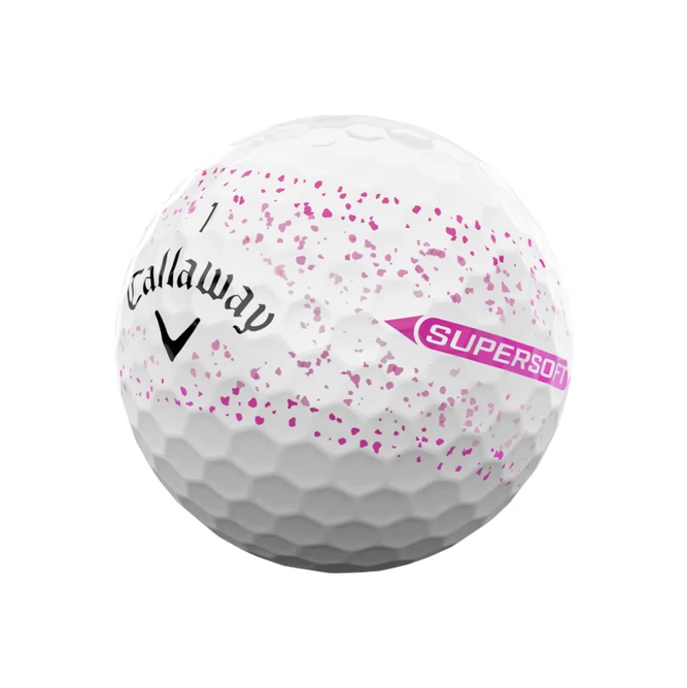 Supersoft Splatter 360 Golfball Rosa