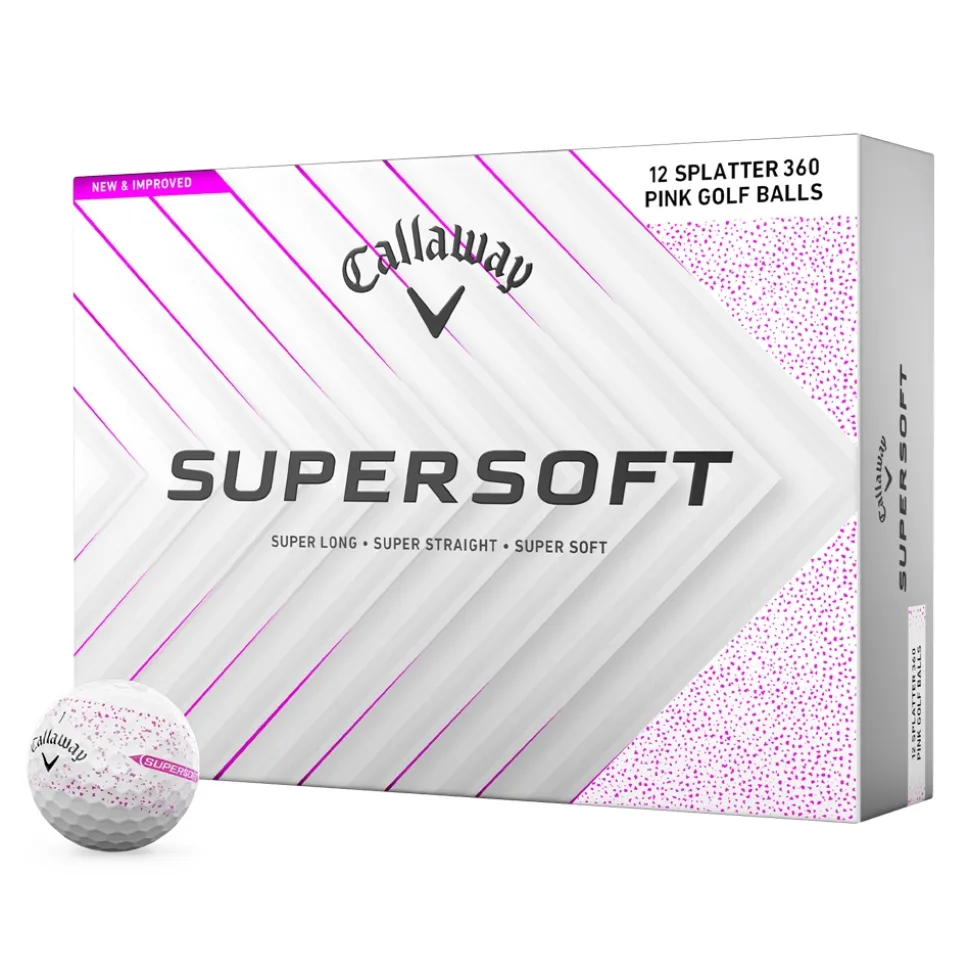 Supersoft Splatter 360 Golfball Rosa