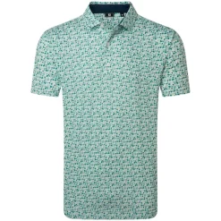Surfs Up Print Lisle Pique Herre Grønn
