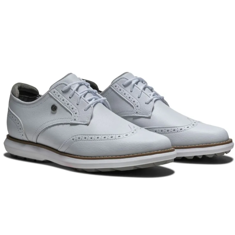 Traditions Spikeless Golfsko Dame Hvit Wide