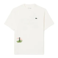 Ultra Dry Golf Print T-Skjorte Herre Hvit