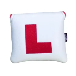 Øvelseskjøring Mallet Putter Headcover Hvit