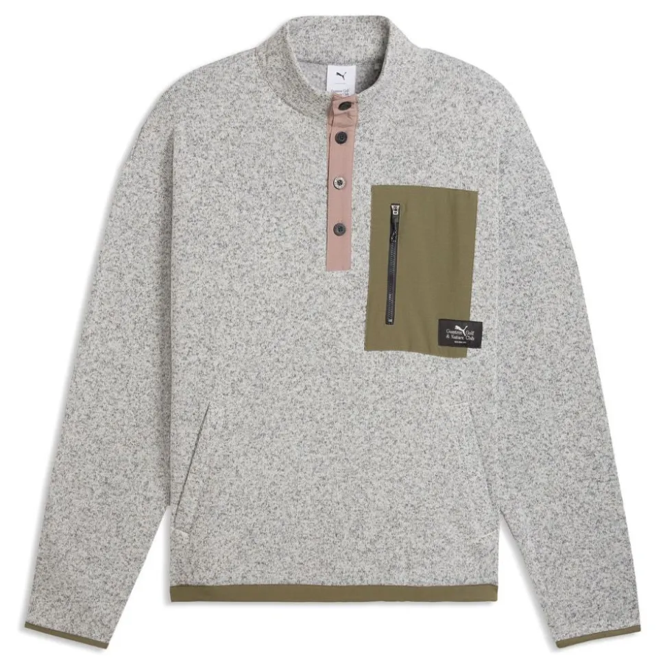 X GGNC Quarter Zip Genser Herre Hvit