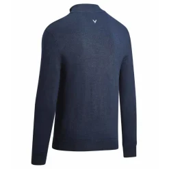 1/4 Zip Wind Stop Genser Herre Navy
