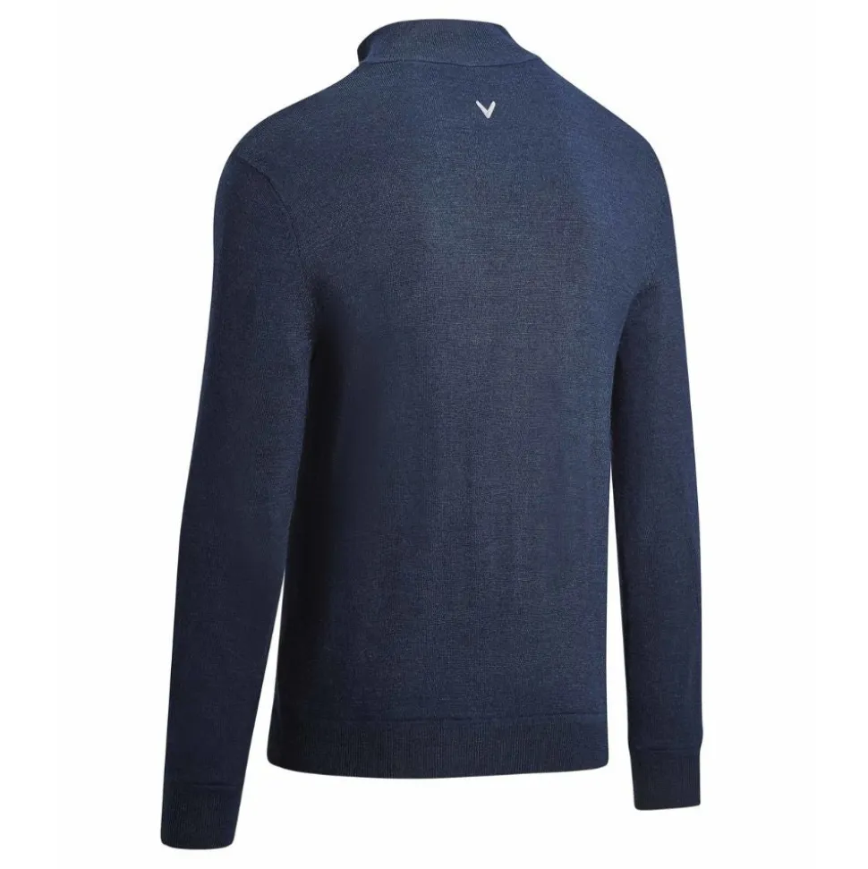 1/4 Zip Wind Stop Genser Herre Navy